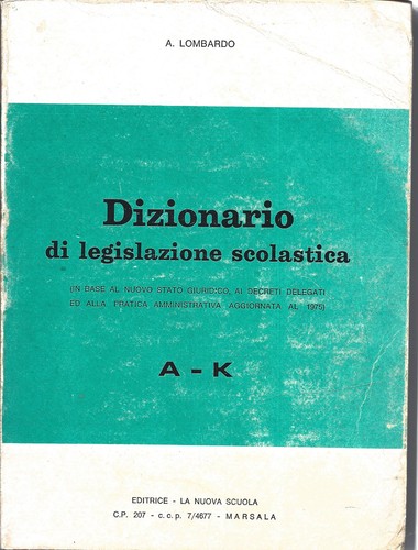 Dizionario legislazione - di,