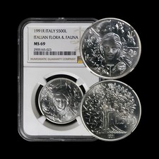 ITALY. 1991, 500 Lire, Silver