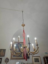 Lampadario Bronzo Con Cordone
