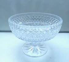 Portafrutta centrotavola alzata in cristallo di Boemia vintage 20 Ø x 15 (h) cm