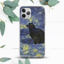 Custodia nera Cat Starry Night