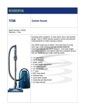 2024 TITAN T9200 BIDONE CON UGELLO DI ALIMENTAZIONE, 12AMP HEPA, 7FT TUBO, 14'' PERCORSO DI PULIZIA