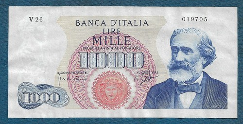 1000 lire 1962 - ., banconote