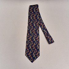 Cravatta Ben argento seta blu