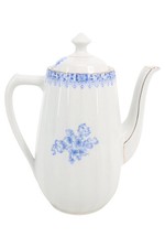 Bavaria Porzellan Caffettiera Bianco Blu Motivo Floreale Vintage