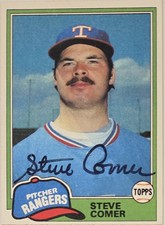 1981 TOPPS Steve Comer Auto