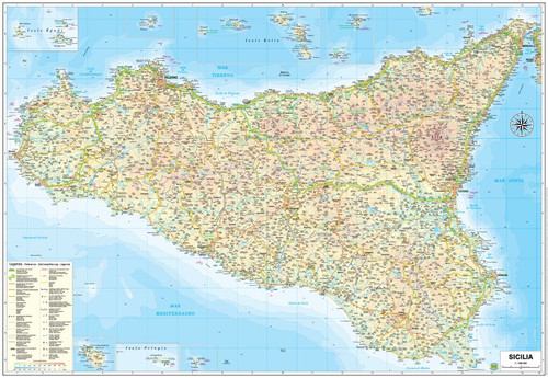 Carta geografica murale - carta,