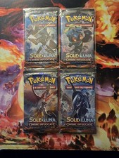 Pokemon 4 Bustine Sole e Luna Ombre Infuocate Artset Completo Sealed (ITA)