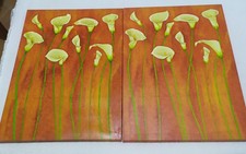 2 quadri fiori ( Calle) stampa su tela misura cm. 56 x 40