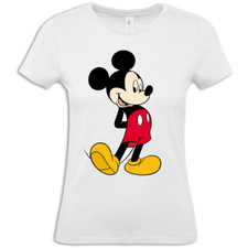 Maglietta donna uomo Topolino idea regalo t shirt moda economica