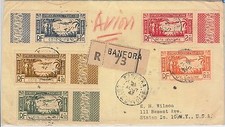 Costa d'Avorio Costa d'Avorio - STORIA POSTALE: COPERTINA REGISTRATA da BANFORA 1947