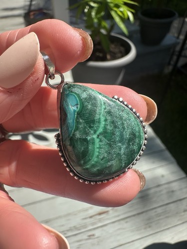Ciondolo crisocolla malachite - ciondolo,