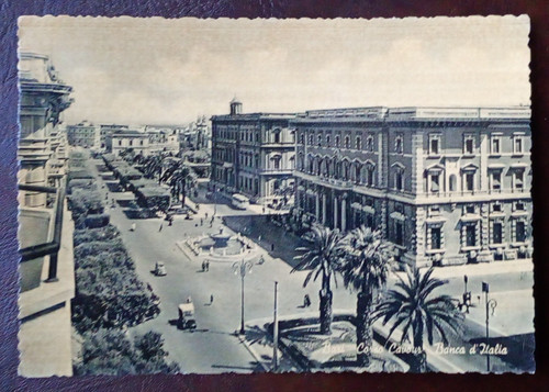 Cartolina bari corso - corso, cavour