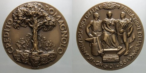 Medaglia credito romagnolo - medaglia,