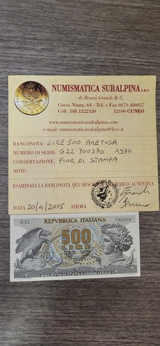 500 lire aretusa - 500, 1970