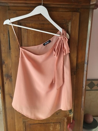 Missguided top monospalla rosa - missguided,