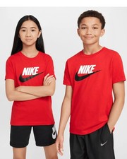  T-shirt maglia maglietta Ragazzi Unisex Nike Rosso NSW Tee Futura HBR 
