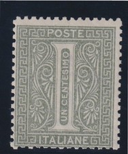 1863 CENT. 1 VERDE GRIGIO