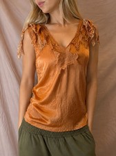 Canotta vintage y2k bronzo - vintage,