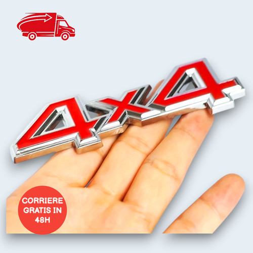 Emblema metallico rosso - , 3d