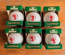 Old St Andrews Fine Blended Scotch Whiskey Boxed Set of Six Golf Ball Miniatures