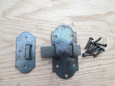 Serratura blocca bullone cattura scivolo rustico antico fabbro forgiato a mano vecchio vintage