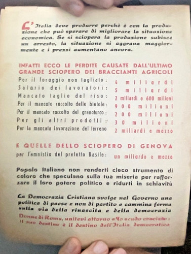 Volantino democrazia cristiana - democrazia,