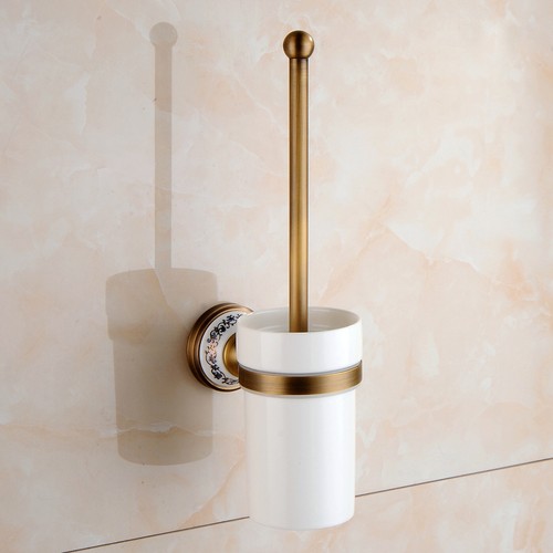 Antico porta scopino ottone - scopino, wc