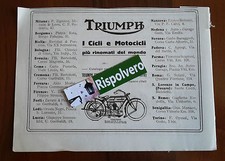 Pubblicità Ritaglio anno 1914 TRIUMPH CICLI E MOTOCICLI Punti vendita 