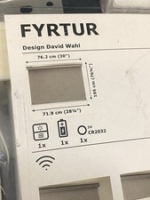 IKEA FYTUR BLACKOUT SMART TENDA ELETTRONICA AVVOLGIBILE A BATTERIA 30" X 76,75"