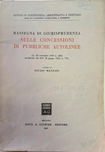 Sulle concessioni pubbliche - di,