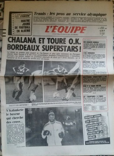 Equipe journal 02 1987 - l'equipe, 12/02/1987