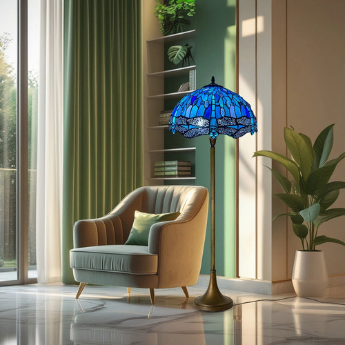 Lampada terra stile tiffany - lampada,