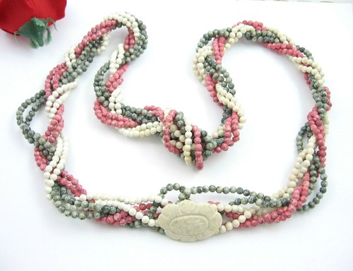 Collana perline pietra - collana,