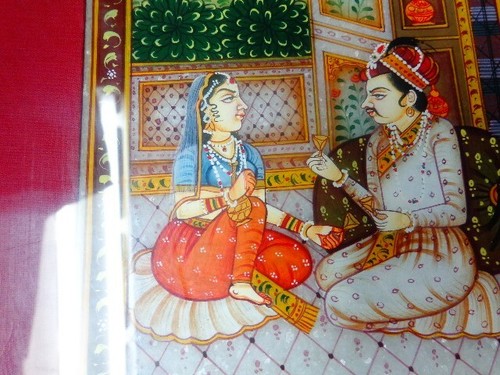 India dipinto fatto mano su - a,