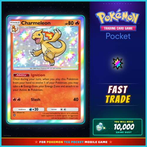 Charmeleon shiny pokemon tcg - charmeleon,
