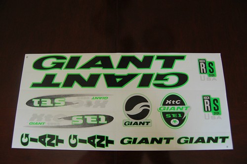 Adesivi giant xtc se1 - adesivi,