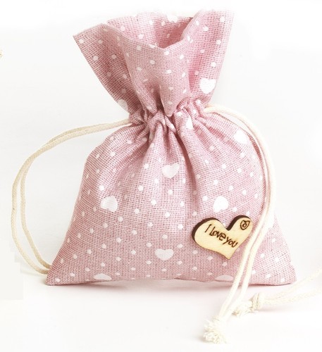 Sacchetti per confetti rosa - confetti, 36