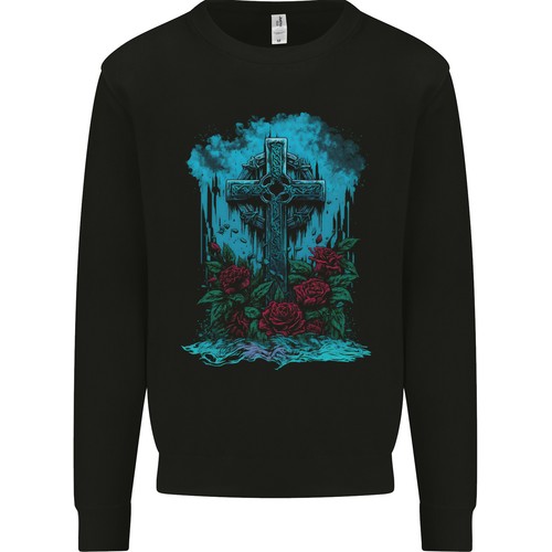 Pullover uomo con croce - pullover, da