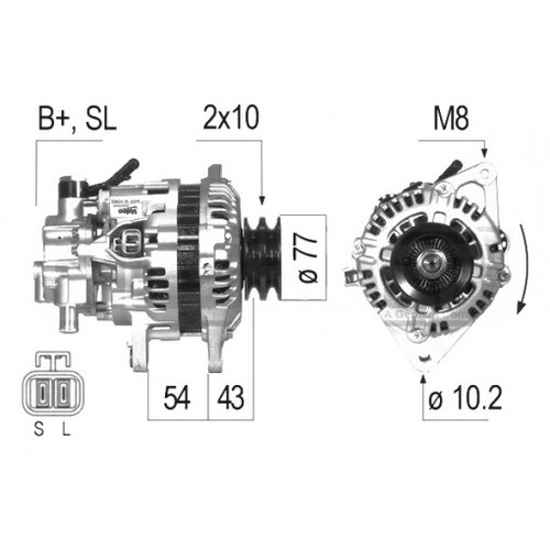 Alternatore per mitsubishi - alternatore, l