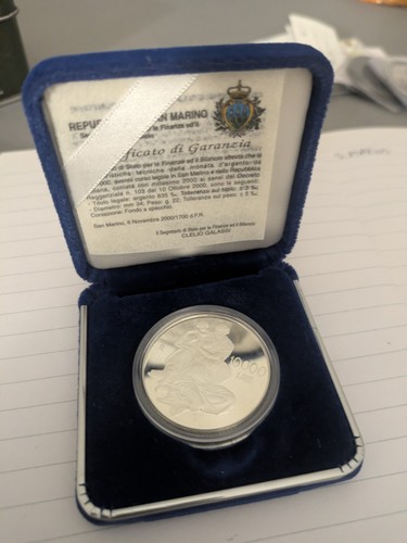 San marino 10000 lire - marino, argento