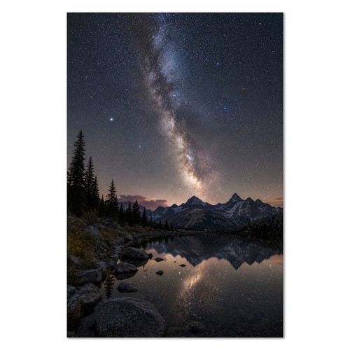 Arte parete starlit summit - starlit,