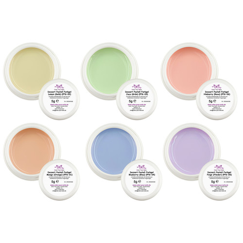 Gel colorato pastello dessert