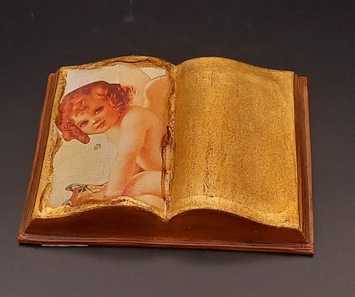 Quadretto foglia oro libro - quadretto,