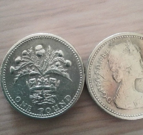 One pound coin - one, 1989