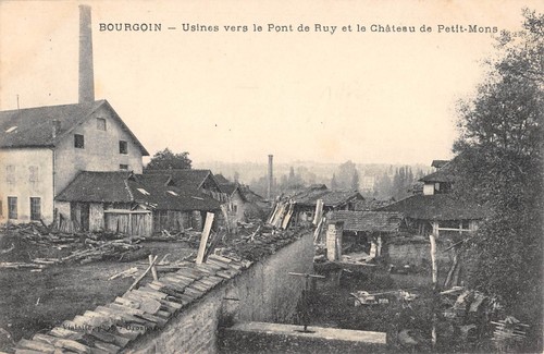 Cpa bourgoin usines vers - cpa,