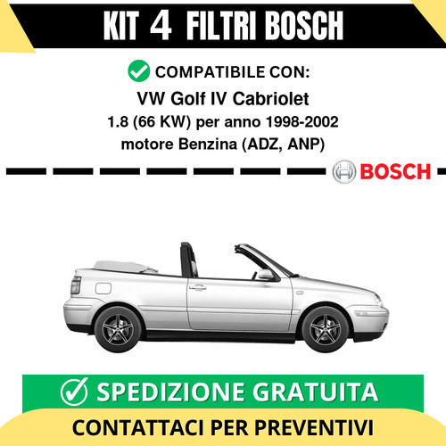 Kit bosch filtri tagliando - kit, 4
