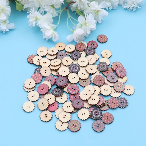 100 pcs bottoni - 100, legno