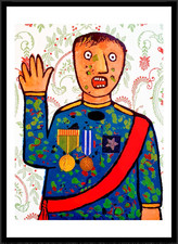Enrico baj litografia - baj, - litografia 