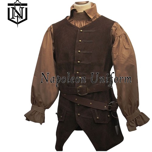 Gilet pirata uomo lana - , marrone